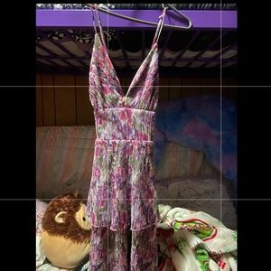 Purple floural dress for a casual date or maybe a spring fling. Never been worn